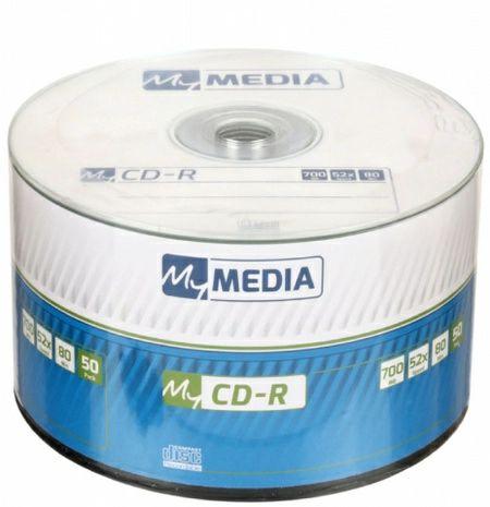 Оптический диск CD-R MYMEDIA 700МБ 52x, 50шт., pack wrap [69201]