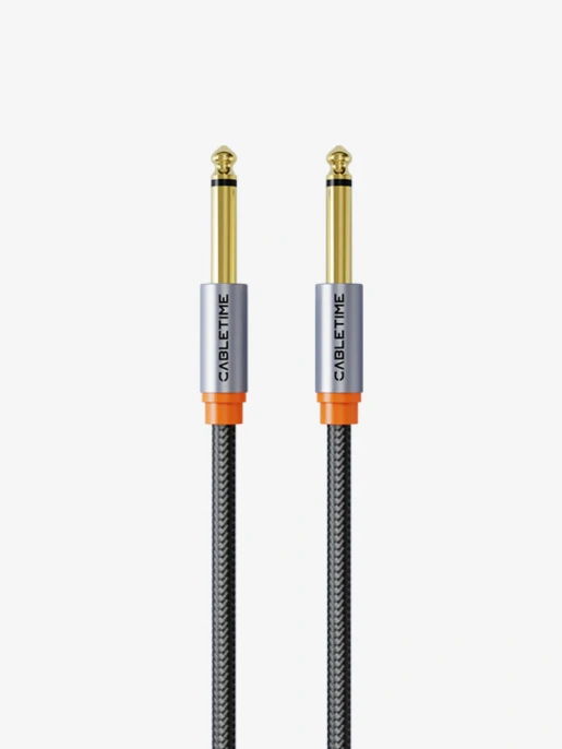 Стереофонический аудиокабель CABLETIME CF26P (CT-AM65-AG5) 5 м, 6,35 мм - Black Braided