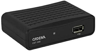 Ресивер DVB-T2 Cadena CDT-100 (TC) черный 046/91/00051343