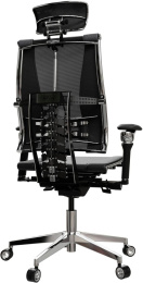 Кресло руководителя МЕТТА Yoga Spine Triumph B2 (Черный CC.50.15.13A), экокожа/сетка, до 150кг, синхромеханизм, регулируемые 6D подлокотники,  черный