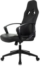 Кресло игровое Zombie 300 черный экокожа крестов. пластик пластик черный