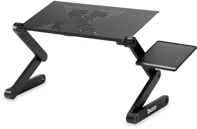 Стол для ноутбука Buro BU-803, с регулировкой высоты, металл, черный