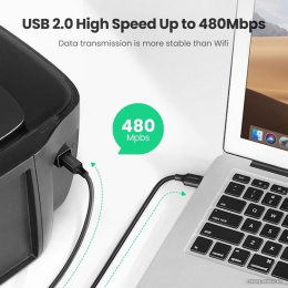 Кабель для принтера UGREEN US135 20847 USB 2.0 Am to USB-Bm Print Cable. Длина: 2 м. Цвет: черный