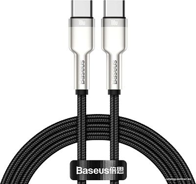 Кабель USB2 Type-C Baseus CATJK-C01 Type-C to Type-C 100W 1m Black (Cafule Series Metal Data Cable)