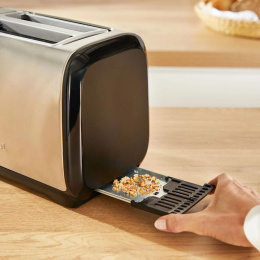 Тостер Tefal Express Metal TT5S1DE0,  серебристый/черный [7211419524]