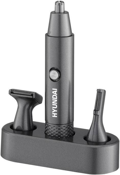 Триммер Hyundai H-HT6010 графитовый/черный насадок в компл:3шт