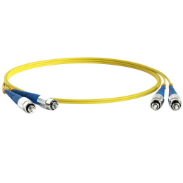 Кабельная сборка Hyperline FC-D2-9-FC/UR-FC/UR-H-1M-LSZH-Y Патч-корд волоконно-оптический (шнур) SM 9/125 (OS2), FC/UPC-FC/UPC, 2.0 мм, duplex, LSZH, 1м FC-D2-9-FC/UR-FC/UR-H-1M-LSZH-YL