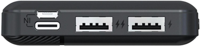 Мобильный аккумулятор Buro BP10A 10000mAh 10W 2A 2xUSB-A/USB-C черный BP10A10PBK