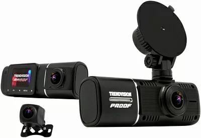 Видеорегистратор TrendVision Proof PRO 3CH черный 2Mpix 1080x1920 1080p 160гр. GPS AC5701A