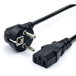  Bion Кабель питания 3м, евровилка с заземлением, 1мм, Schuko-C13, 16А, черный [BXP-PC-186-1-3M]