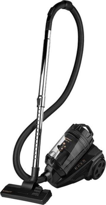 Пылесос Scarlett Золотая коллекция SC-VC80C307, 2200Вт, черный/черный