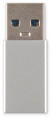 Адаптер Buro USB A(m) -  USB Type-C (f),  серебристый [bu-usb2-am-cf]