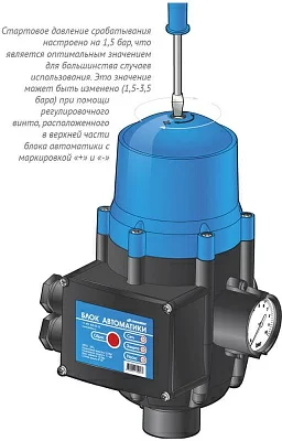 Насос садовый поверхностный Джилекс ДЖАМБО 70/50 П-К Комфорт 1100Вт 4200л/час (в компл.:Блок автоматики) (4001)