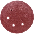 Круг абразивный на ворсовой подложке под липучку, перфорированный 5 шт; 150 мм; 6 отв.; P40 MATRIX 73836