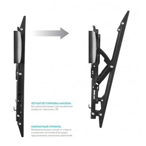 ONKRON TM5 чёрный {32"-65" Максимальная нагрузка: 36,4 кг VESA: 75x75, 100x100, 100x200, 200x100, 200x200, 200x300, 200x400, 300x100, 300x200, 300x300, 300x400, 400x200, 400} (4603728440231)