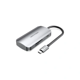 Мультифункциональный хаб VENTION USB-C > USB 3.0x3/SD/TF/PD TNHHB