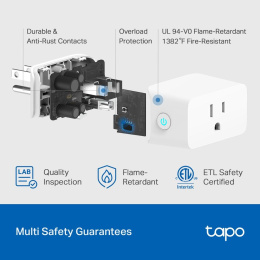 Умная розетка TP-LINK Tapo P110M,  EU,  Wi-Fi,  белый