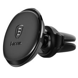 Автомобильный держатель Baseus SUGX-A01 Magnetic Air Vent Car Mount Holder магнитный с держателем для кабеля Black шарнирная конструкция, крепление устройства: магнитное, установка в вентрешетку, для