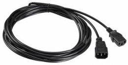 Кабель-удлинитель питания Buro AN23-1008-5,  IEC C13 -  IEC C14,  5м,  черный