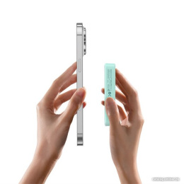 Портативное зарядное устройство Baseus P10064101333-00 MagPro Magnetic Bracket Wireless Fast-Charging 5000mAh 20W Peppermint Blue; с кабелем Type-C to Type-C 30cm White