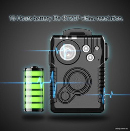 Персональный видеорегистратор BodyDvr 550 64Гб/GPS процессор: Ambarella H22, встроенная память: 64 GB, сенсор: 5 МП CMOS, угол обзора: 140°, видео: до 2560×1440@30 fps, кодек: H.265