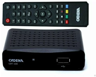 Ресивер DVB-T2 Cadena CDT-100 (TC) черный 046/91/00051343