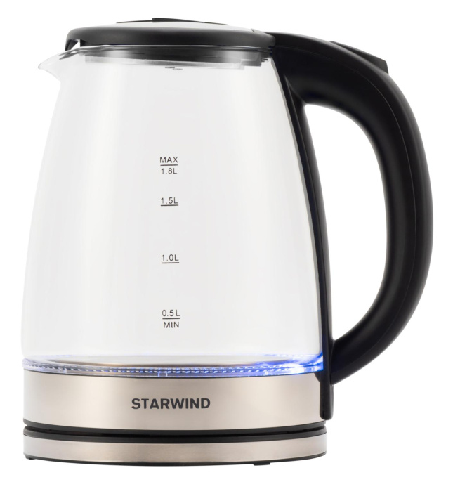 Чайник электрический StarWind SKG4777, 1.8л, стекло