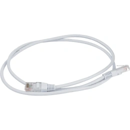 Патч-корд TWT RJ45-RJ45, 4 пары, UTP, категория 5е, 1 м, белый, 45-45-1.0-WH