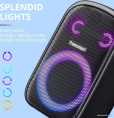 Портативная колонка Tronsmart Halo 100 60W трехполосная звуковая система, Bluetooth 5.3, водонепроницаемостьI PX6, со световыми эффектами, с ультрапортативный ручкой, до 18 часов работы, батарея 7.4V/6000mAh