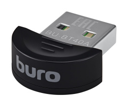 Bluetooth адаптер Buro BU-BT40A BT 4.0+EDR class 1.5, USB, 20м, черный