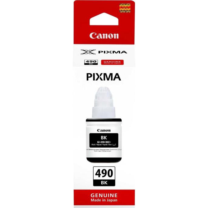 Чернила Canon GI-490BK 0663C001, для Canon, 135мл, черный