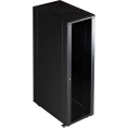 Шкаф TWT 19" Business, 27U 600x600, черный, передняя дверь стекло, задняя дверь распашная металл TWT-CBB-27U-6x6-G1