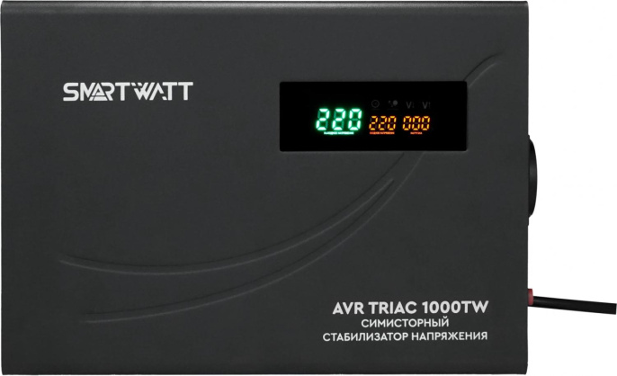 Стабилизатор напряжения Smartwatt AVR Triac 1000TW 1000ВА черный 4512020380001