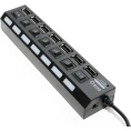 Концентратор 5Bites 7хusb2.0 / бп 5в-2а / 1m / black HB27-203PBK