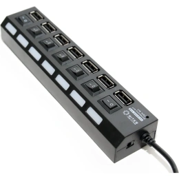 Концентратор 5Bites 7хusb2.0 / бп 5в-2а / 1m / black HB27-203PBK