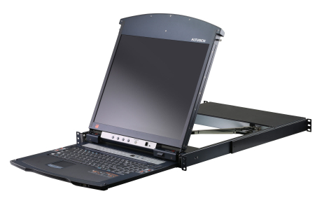 KVM консоль ATEN 19" 1-Local/Remote Share Access 16-Port Multi-Interface Cat 5 Dual Rail LCD KVM over IP switch KL1516AIN-AXA-RG