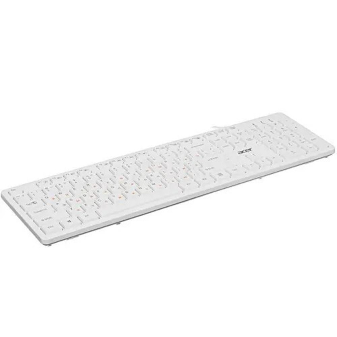 Клавиатура Acer OKW123, проводная, USB, мембранная, белый [zl.kbdee.00d]