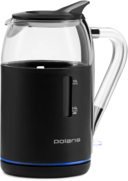 Чайник электрический Polaris PWK 1563CGL 1.5л. 2200Вт черный/прозрачный корпус: пластик/стекло