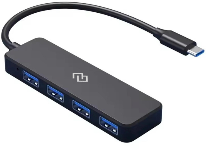 Хаб (разветвитель) Digma DHUB-4USB-C-2.0, черный