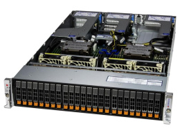Серверная платформа Supermicro Hyper A+ Server 2U 2125HS-TNR noCPU 2 9004 EPYC/TDP 290W/no DIMM 24 /24 NVME SATA/SAS optional /2-port 10GBase-T/2x1600W 2nd config AS -2125HS-TNR_empty