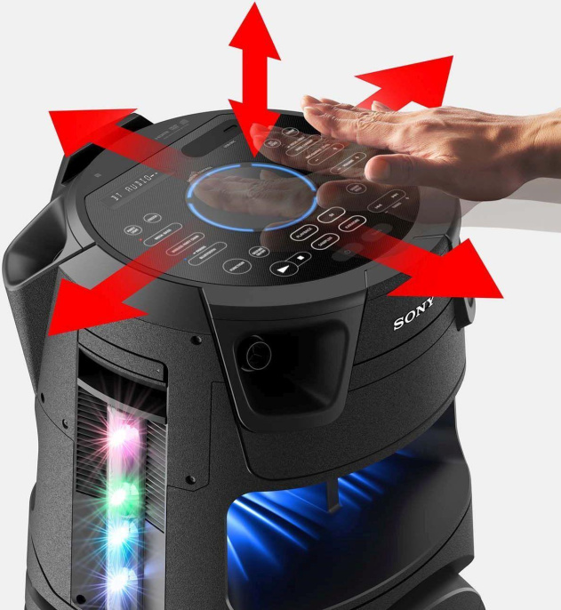 Минисистема Sony MHC-V73D черный CD CDRW DVD DVDRW FM USB BT