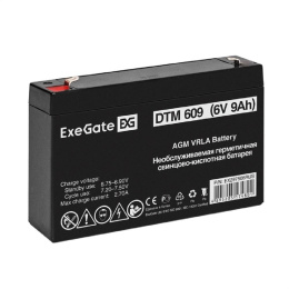 Аккумуляторная батарея ExeGate DTM 609-F2 (6V 9Ah, клеммы F2) EX297508RUS