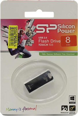Накопитель Silicon Power Touch T03 SP008GBUF2T03V1F USB2.0 Flash Drive 8Gb (RTL)