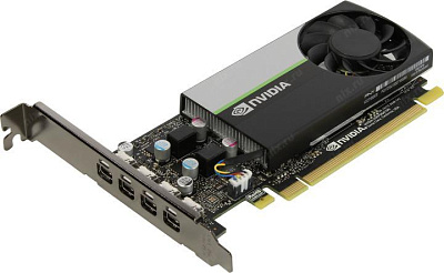 Видеокарта 4Gb PCI-E GDDR6 PNY VCNT1000-SB (RTL) 4xminiDP NVIDIA Quadro T1000
