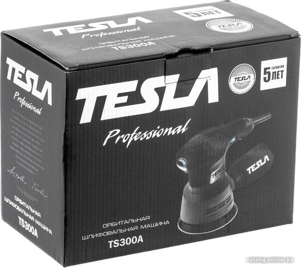 Орбитальная шлифовальная машинка Tesla TS300A 300Вт диаметр 125мм 5000-13000об/мин 838236