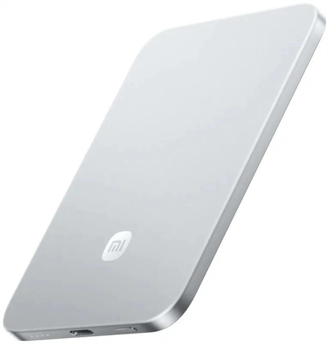 Мобильный аккумулятор Xiaomi UltraThin Magnetic Power Bank 5000 15W GL 5000mAh QC/PD 22.5W 3A USB-C беспров.зар. серебристый BHR08Z2GL