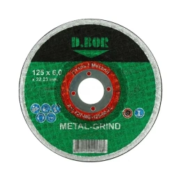 Шлифовальный диск по металлу METAL-GRIND A24S-BF, F27, 125x6x22.23 мм D.BOR D-F27-MG-125-60-22