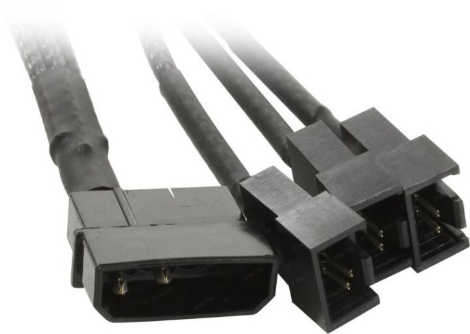 ESPADA Переходник-разветвитель питания для вентиляторов molex- 3x4pin, 0.2-0.3 м Molex to 3x4pin