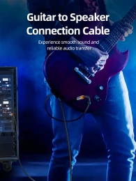 Стереофонический аудиокабель CABLETIME CF26P (CT-AM65-AG5) 5 м, 6,35 мм - Black Braided