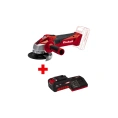 Угловая аккумуляторная шлифмашина Einhell PXC TC-AG 18/115 Li +1 аккумулятор PXC 4.0 Ач + ЗУ 3А 4431130SET